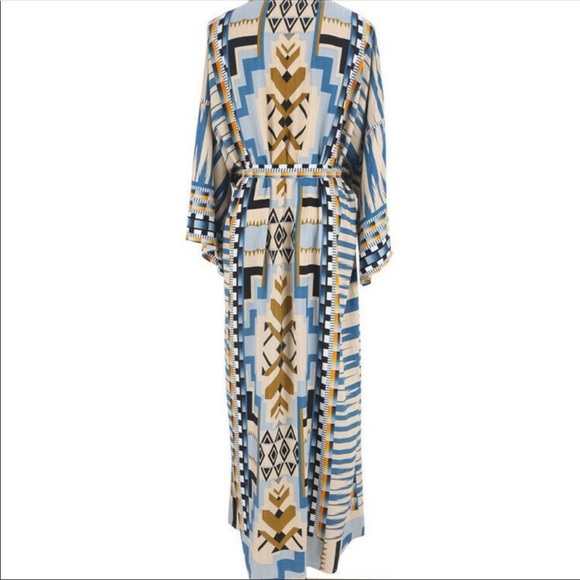 FIRM 🌸CLOSEOUT SALE New! Boho Western Kimono Maxi Long Duster Folk Cardigan - Picture 6 of 7